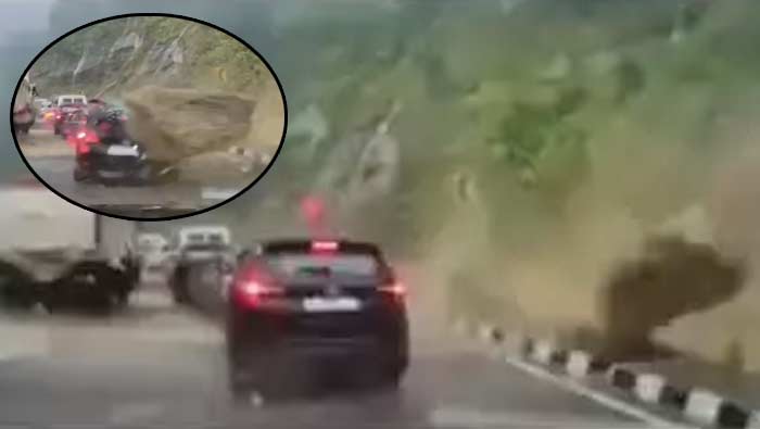 Nagaland: ఘోర ప్రమాదం.. కార్లపై పడిన బండరాళ్లు