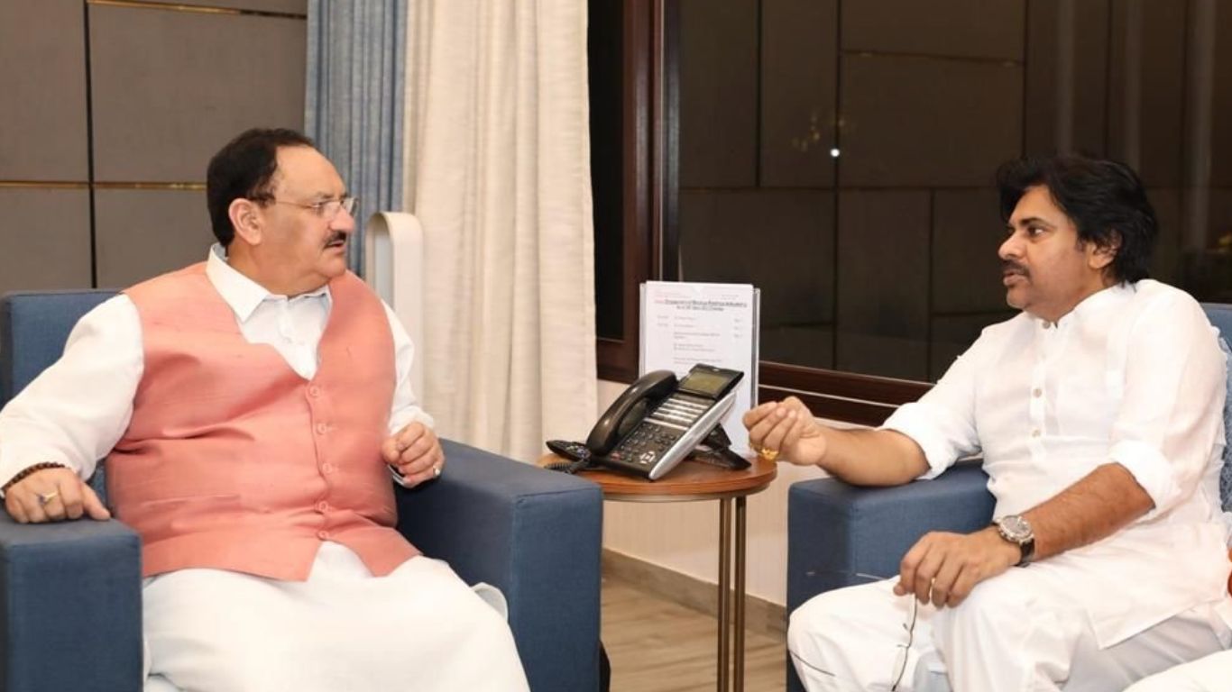 Pawan Kalyan-JP Nadda: జేపీ నడ్డాతో జనసేన అధినేత పవన్‌ కల్యాణ్‌ భేటీ!