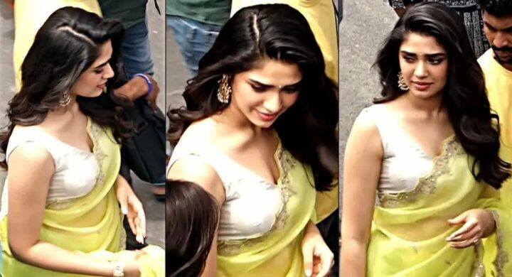 Krithi Shetty : ఎల్లో శారీ లో మతిపోగొడుతున్న కృతి శెట్టి..