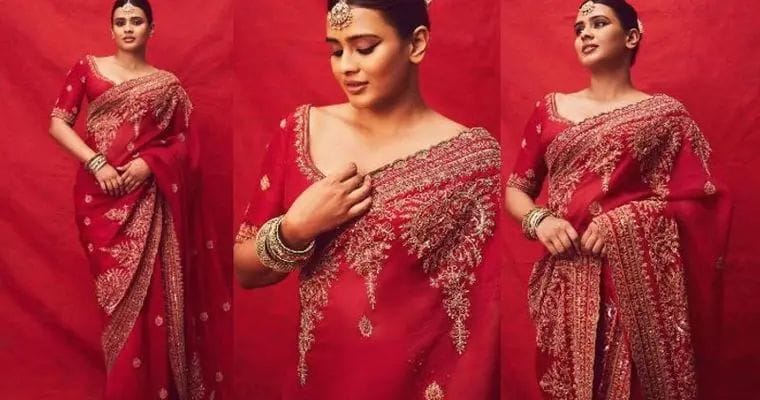 Hebba Patel : రెడ్ శారీలో అబ్బా అనిపిస్తున్న హెబ్బా..