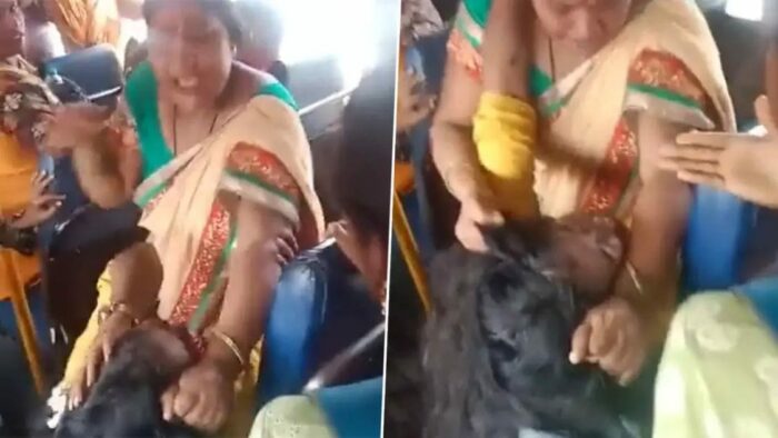 Women Fight in Bus Video: బస్సులో సీటు కోసం దారుణంగా కొట్టుకున్న మహిళలు.. ఓర్నీ..