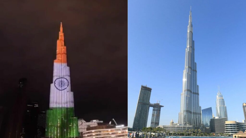 Indian Flag On Burj Khalifa