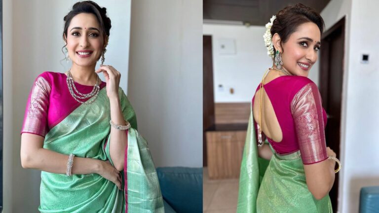 Pragya Jaiswal Saree Pics: పట్టు శారీలో ప్రగ్యా జైస్వాల్.. ఎల్లోరా శిల్పంలా మెరిసిపోతుందిగా!