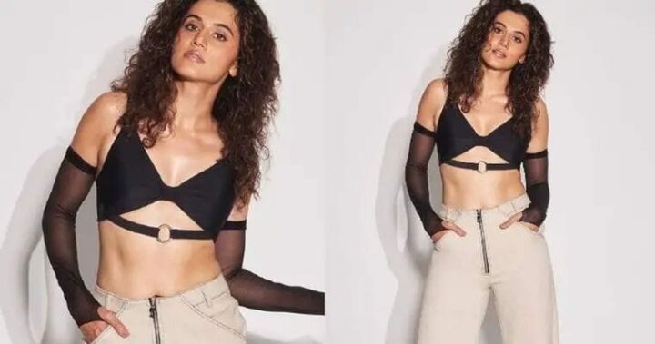 Taapsee Pannu : బ్లాక్ టాప్ లో క్లివేజ్ షో తో అదరగొడుతున్న తాప్సి..