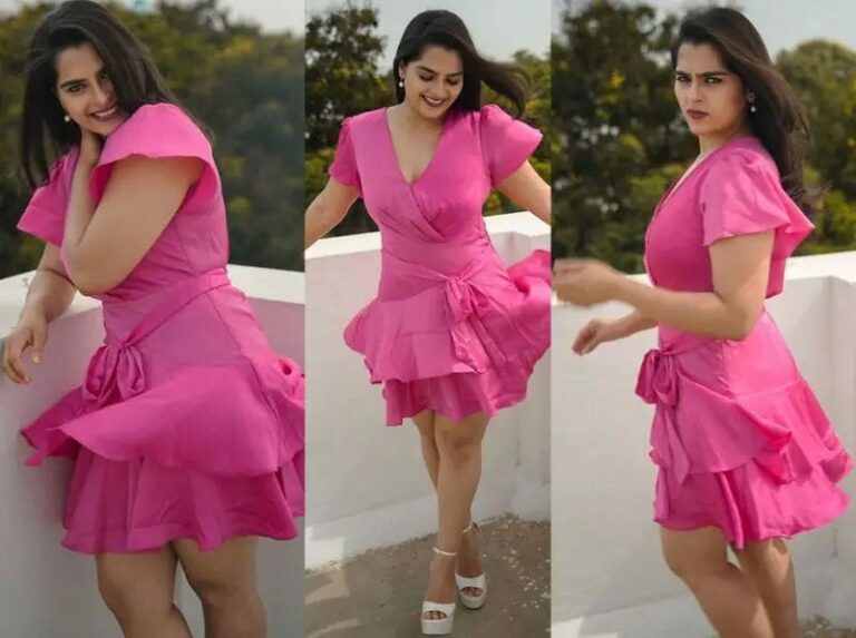 Kavya Kalyanram : పొట్టి గౌనులో హాట్ అందాలతో రెచ్చగొడుతున్న కావ్య..