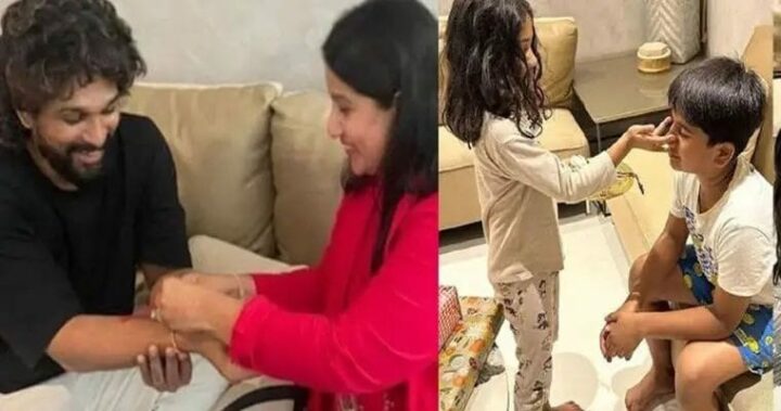 Allu arjun : ఐకాన్ స్టార్ ఇంట్లో రాఖీ సెలెబ్రేషన్స్.. వైరల్ అవుతున్న పిక్స్..