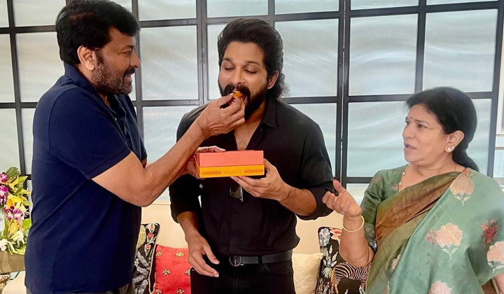 Allu Arjun Meets Chiranjeevi