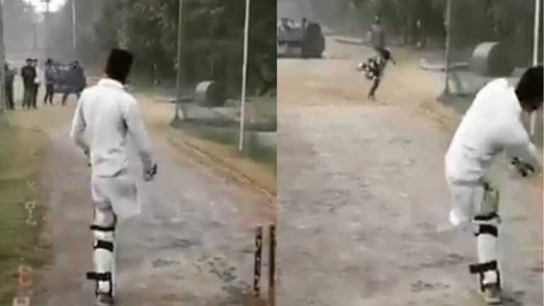 Viral Video: హ్యాట్సాఫ్ బాసూ.. ఒంటికాలితో అద్భుతంగా బ్యాటింగ్ చేసిన యువకుడు!