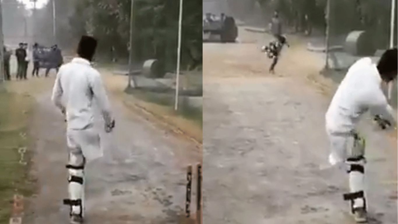Viral Video: హ్యాట్సాఫ్ బాసూ.. ఒంటికాలితో అద్భుతంగా బ్యాటింగ్ చేసిన యువకుడు!