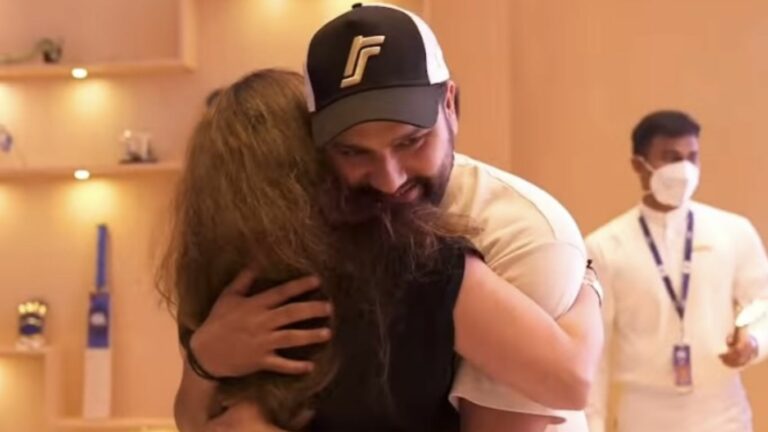 Rohit-Ritika Hug: రోహిత్‌ శర్మ హగ్ ఇచ్చినా.. బుంగమూతి పెట్టిన రితిక! వీడియో వైరల్