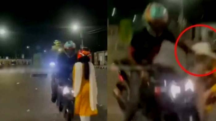 Funny Stunt Video : ముద్దు పెట్టుకోవాలనుకున్నాడు.. బ్యాలెన్స్ తప్పి ఒక్క గుద్దుగుద్దాడు