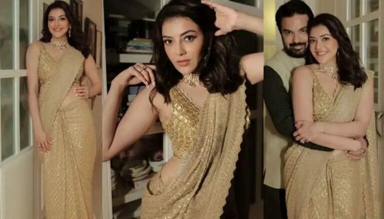 Kajal Agarwal : తన భర్త తో కలిసి రొమాంటిక్ పోజులిచ్చిన చందమామ..