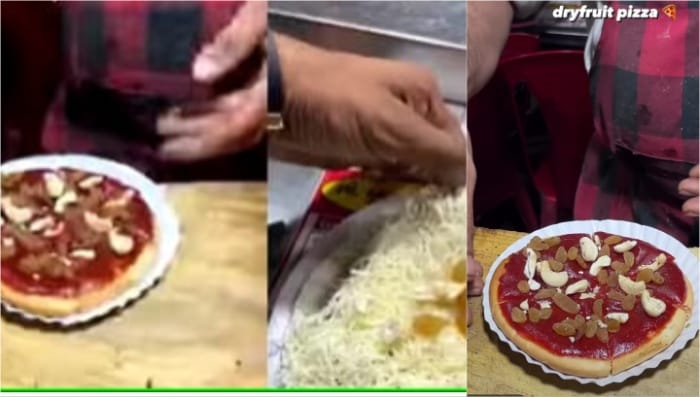 Viral Video : డ్రై ఫ్రూట్స్ పిజ్జా గురించి విన్నారా? ఎలా తయారు చేస్తారో చూస్తే షాక్ అవుతారు..