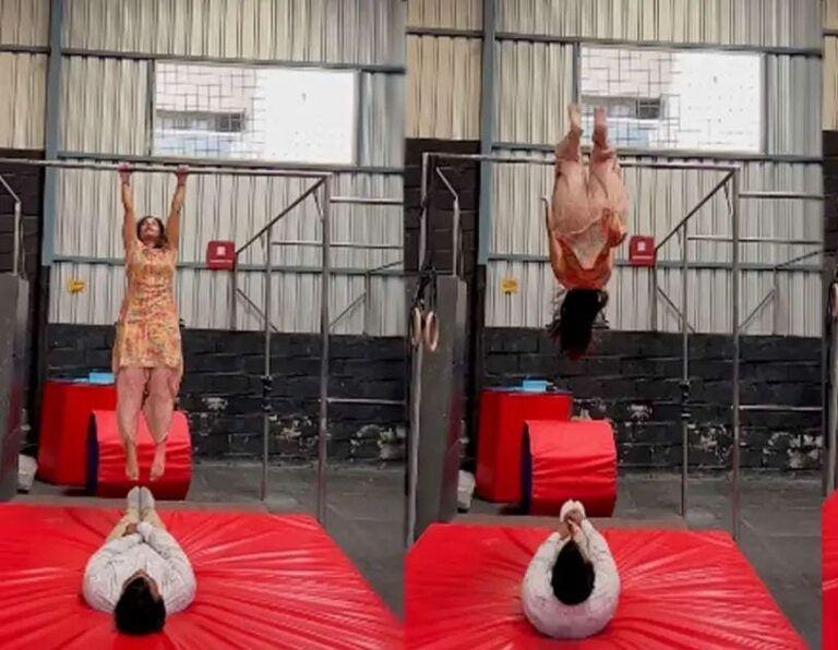 Viral Video: ఓరి నాయనో.. ఏంది తల్లి ఈ విన్యాసాలు.. గుండె ఆగిపోయేలా ఉంది..