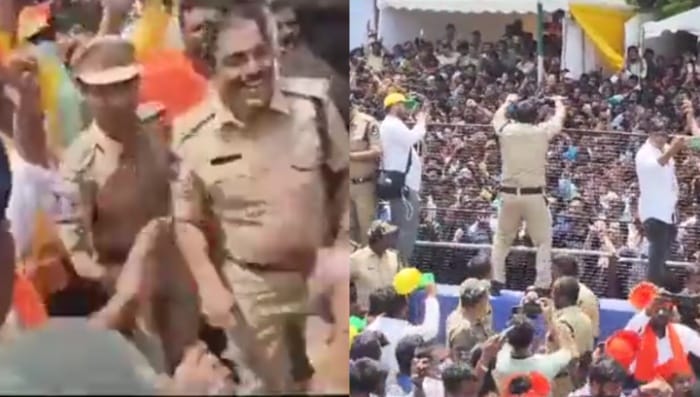 Hyderabad : పోలీసులా.. మజాకా.. అదిరిపోయే స్టెప్పులతో డ్యాన్స్.. వీడియో..