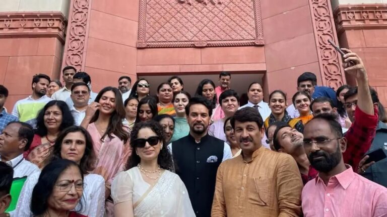 Kangana Raunat : కొత్త పార్లమెంట్ భవనంలో బాలివుడ్ తారలు..మహిళా రిజర్వేషన్ బిల్లుపై ప్రశంసలు..