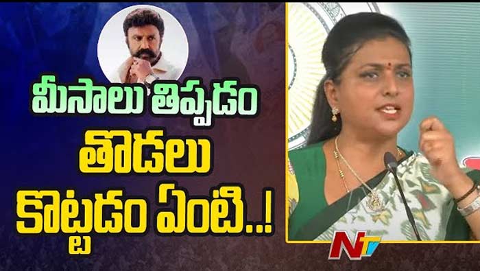 Minister Roja: మీసం తిప్పి, తొడగొట్టిన బాలయ్య.. ఫ్లూటు జింక ముందు ఊదు అంటూ రోజా కౌంటర్