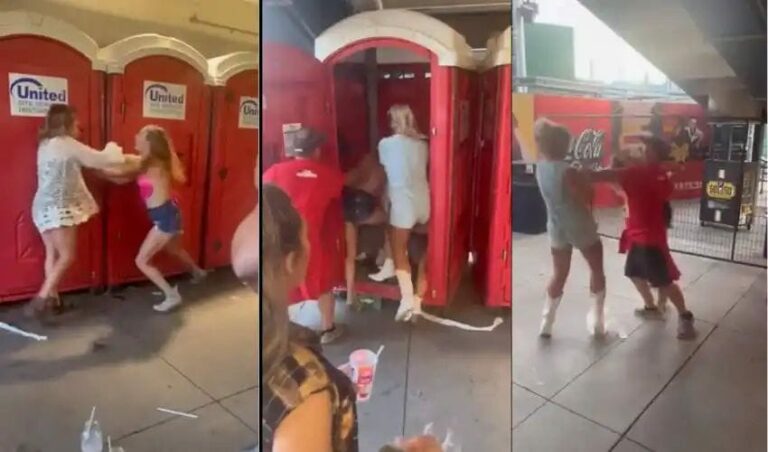 Viral Video : ఏంది సామి ఇది.. బాత్రూమ్ కోసం ఇంతగా కొట్టుకోవాలా..