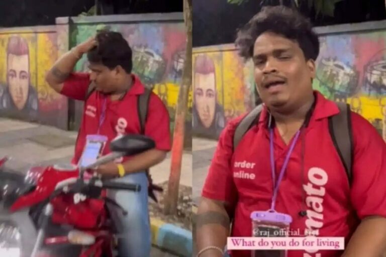 Viral Video : ఓరి నాయనో.. పది లక్షల బైక్ పై ఫుడ్ డెలివరీనా..!