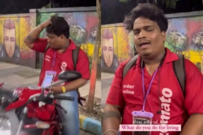 Viral Video : ఓరి నాయనో.. పది లక్షల బైక్ పై ఫుడ్ డెలివరీనా..!