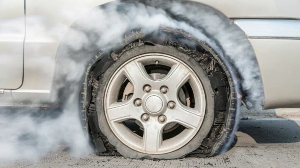 Car Tyre Explosion