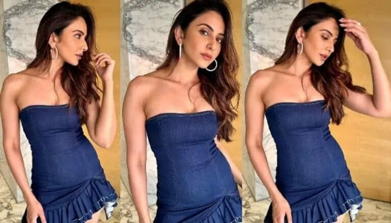 Rakul Preet Singh: పొట్టి గౌనులో రకుల్ స్టన్నింగ్ లుక్.. టాప్ గ్లామర్ తో హీటేక్కిస్తున్న భామ..