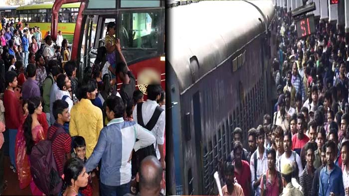 Dussehra Festival: హైదరాబాద్‌ లో కిక్కిరిసిన రైల్వే స్టేషన్లు, బస్ స్టేషన్లు