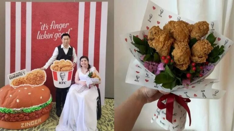 Viral News : అరె ఏంట్రా ఇది.. కేఎఫ్‌సీ థీమ్ తో వెడ్డింగా.. దండం రా బాబు..