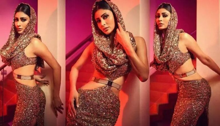 Mouni Roy: స్కిన్ టైట్ డ్రెస్ లో నాగినీ భామ సొగసుల ప్రదర్శన.. సైడ్ యాంగిల్ లో హాట్ పోజులు..