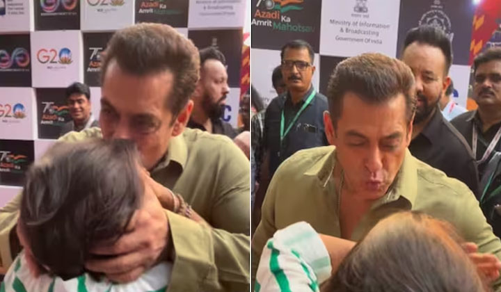 Salman Khan: రిపోర్టర్ కి ముద్దు పెట్టిన సల్మాన్ ఖాన్…