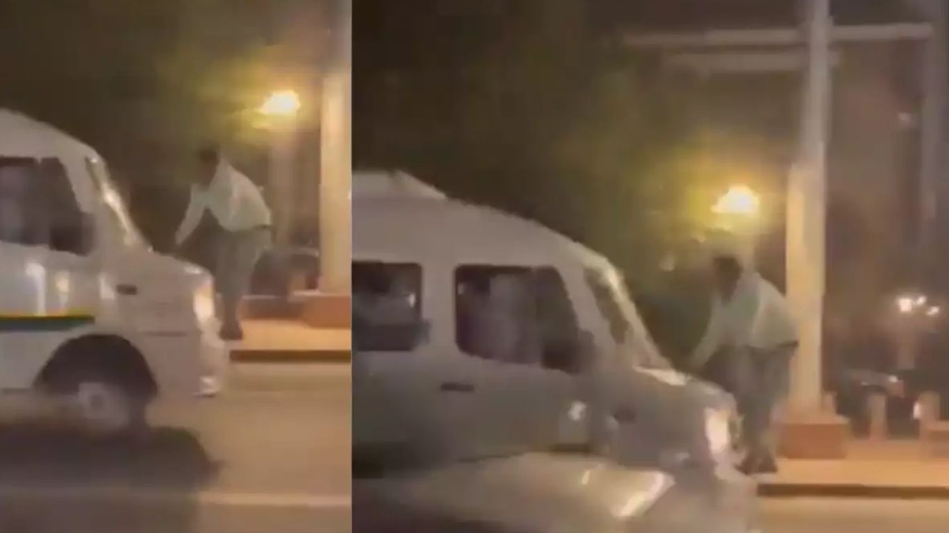 Viral Video: బస్సును ఆపేందుకు బానెట్‌పైకి ఎక్కిన యువకుడు.. 4 కిమీ దూసుకెళ్లిన డ్రైవరు! వీడియో వైరల్‌