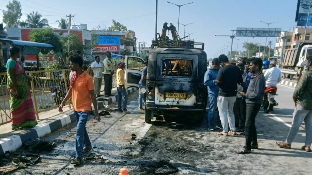 Tata Ace Fire Accident