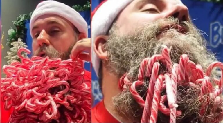 World Records: వామ్మో .. క్యాండీలను గడ్డానికి గుచ్చి వరల్డ్ రికార్డ్ ను బ్రేక్ చేశాడు..