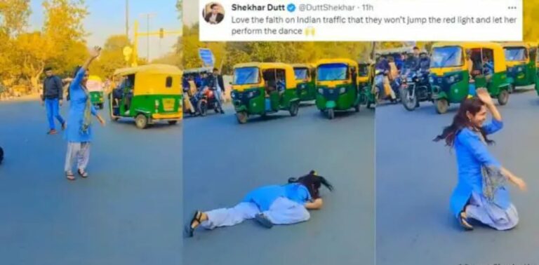 Viral Video : ఫుల్ ట్రాఫిక్ లో డ్యాన్స్ చేసిన యువతి..మండిపడుతున్న నెటిజన్స్..