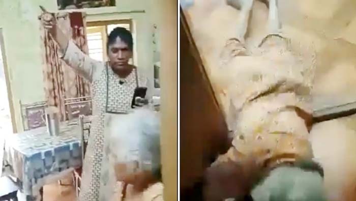 Keral Woman Beat Mother In