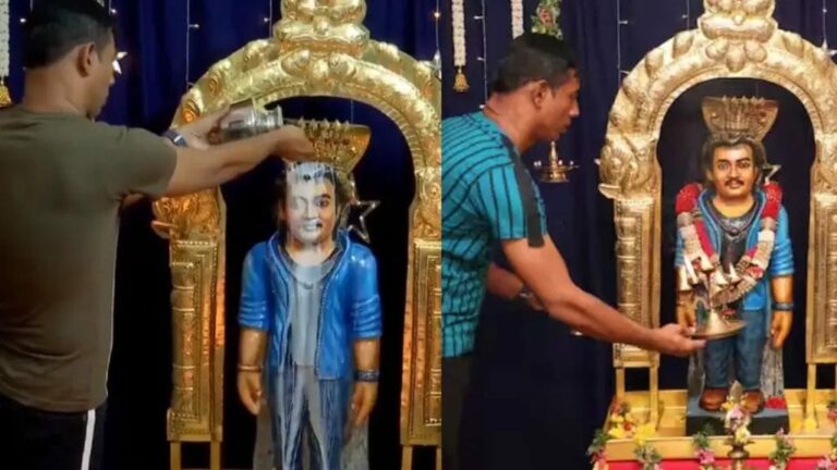 Rajinikanth : రజినీకాంత్ విగ్రహానికి పాలాభిషేకం, ప్రత్యేక పూజలు.. వీడియో వైరల్..