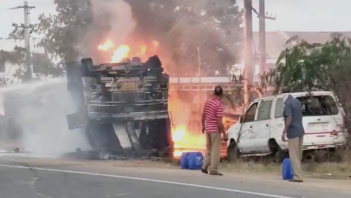 Oil Tanker Overturned