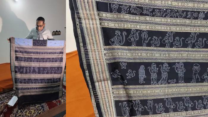 Ram Mandir: చీరపై రామాయణ గాథ.. ఎంత చక్కగా ఉందో చూడండి..