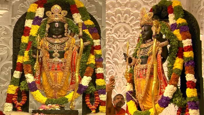 Ayodhya Ram Mandir: అయోధ్యలో కొలువుదీరిన బాలరాముడు..