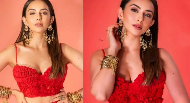 Rakul Preet Singh : రెడ్ కలర్ డ్రెస్సులో హాట్ మిర్చీలా రకుల్ స్టన్నింగ్ పోజులు..