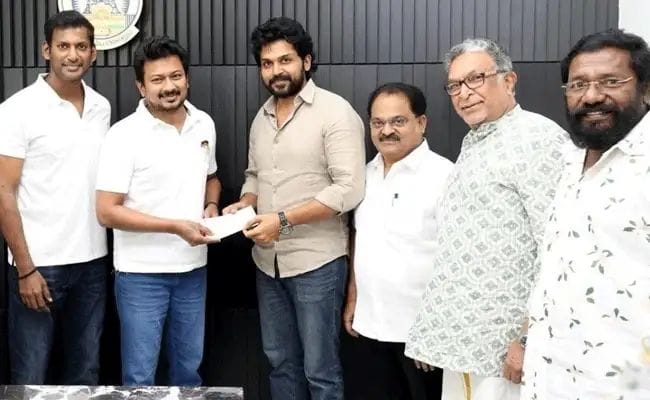 Udayanidhi Stalin : హీరో కార్తీకి రూ. కోటి చెక్‌ ఇచ్చిన ఉదయనిధి స్టాలిన్‌.. మ్యాటరేంటంటే?