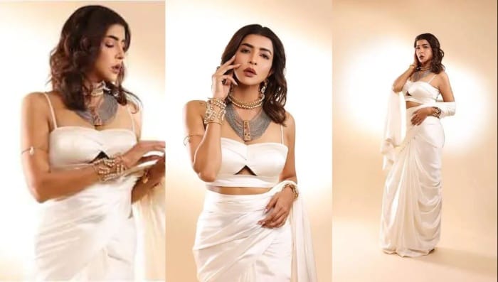 Manchu Lakshmi: వైట్ శారీలో హాట్ అందాలతో హీటేక్కిస్తున్న మంచు లక్ష్మీ..