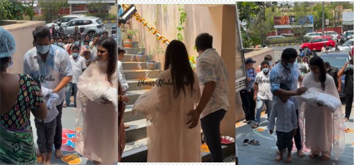 Manchu Manoj: ఇంటికి వచ్చేసిన మహాలక్ష్మి.. మౌనిక, మనోజ్ లు పాపతో కలిసి ఇంటికి..!