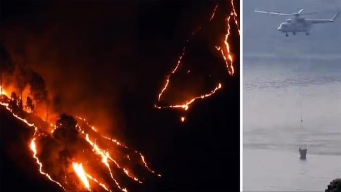 Uttarakhand: ఉత్తరాఖండ్‌లో కార్చిచ్చు.. హెలికాప్టర్ల సాయంతో ఆర్పుతున్న ఆర్మీ