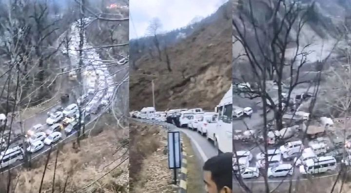 Himachal Pradesh : హిమాచల్‌లో వర్షం, హిమపాతం.. రోడ్డుపై నిలిచి పోయిన వేలాది వాహనాలు