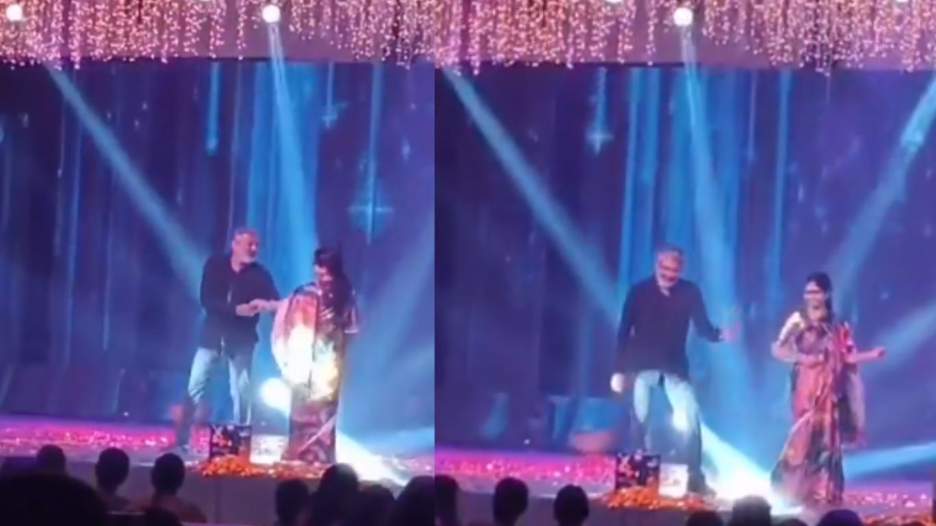 SS Rajamouli Dance: స్టేజ్‌పై స్టెప్పుల‌తో అద‌ర‌గొట్టిన రాజ‌మౌళి దంపతులు.. వీడియో వైర‌ల్!