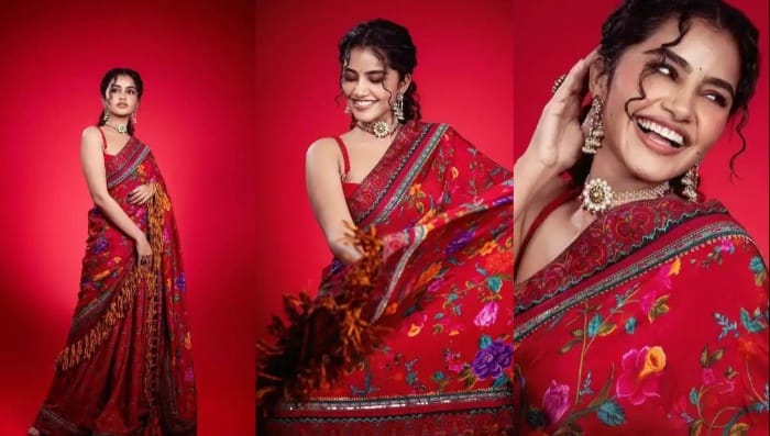 Anupama Parameswaran : రెడ్ శారీలో గుండెల్ని పిండేస్తున్న లిల్లీ పాప..