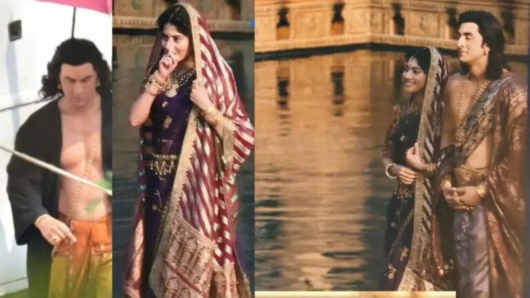 Ramayanam : ‘రామాయణం’ షూటింగ్ సెట్ నుంచి రణబీర్ కపూర్, సాయి పల్లవి ఫోటోలు లీక్..