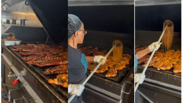 Viral Video: ఇలా తయారయ్యారేంట్రా బాబు.. ఇళ్లు తుడిచే కర్రతో గ్రిల్డ్ చికెన్ తయారీ..