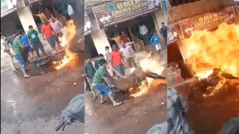 Bike Blast: హైదరాబాద్ లో పేలిన బుల్లెట్ బైక్.. 10 మందికి  తీవ్ర గాయాలు..